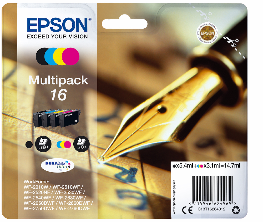 EPSON C13T16264022 - C13T16264022 0127528 CART.INK-JET PENNA E CRUCIVERBA 16 MULTIPACK T1626