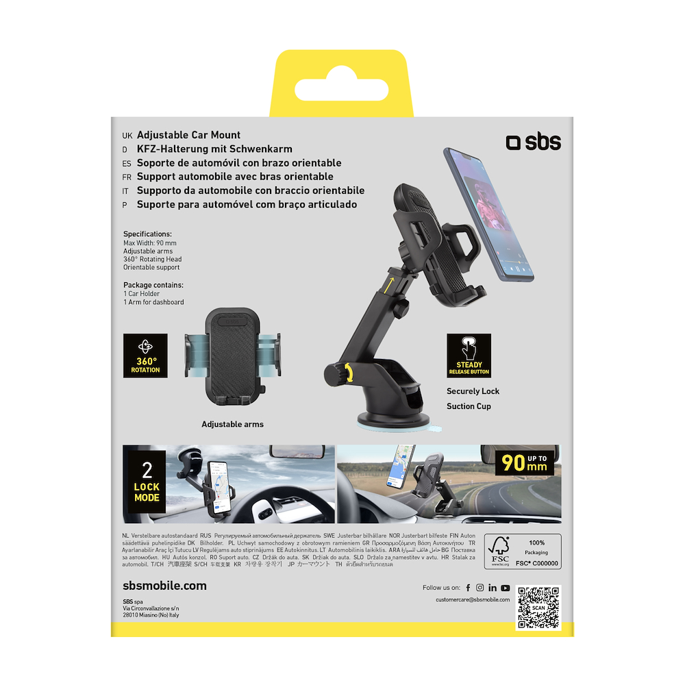 SBS TEHWSUPWIND - Windschutzscheibenhalter mit Saugnapf