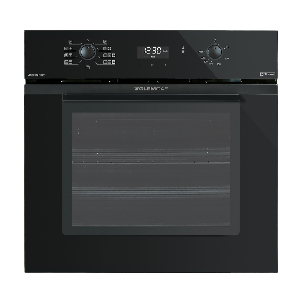 GLEM GAS GFU98BKS6V3 - Multifunktionsofen 60 cm in glänzend Schwarz