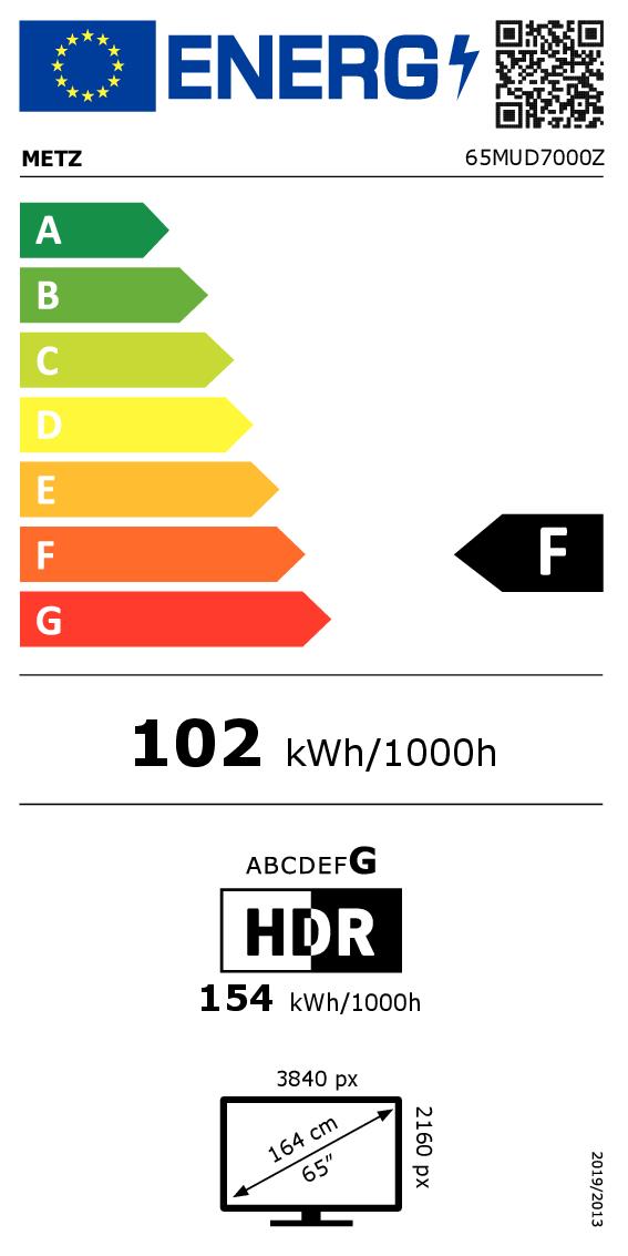 METZ 65MUD7000Z - 65" UHD 4K Smart TV