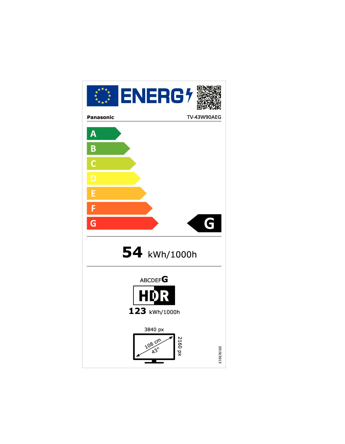 PANASONIC TV43W90AEG - LED TV 43" UHD 4K Smart Fire