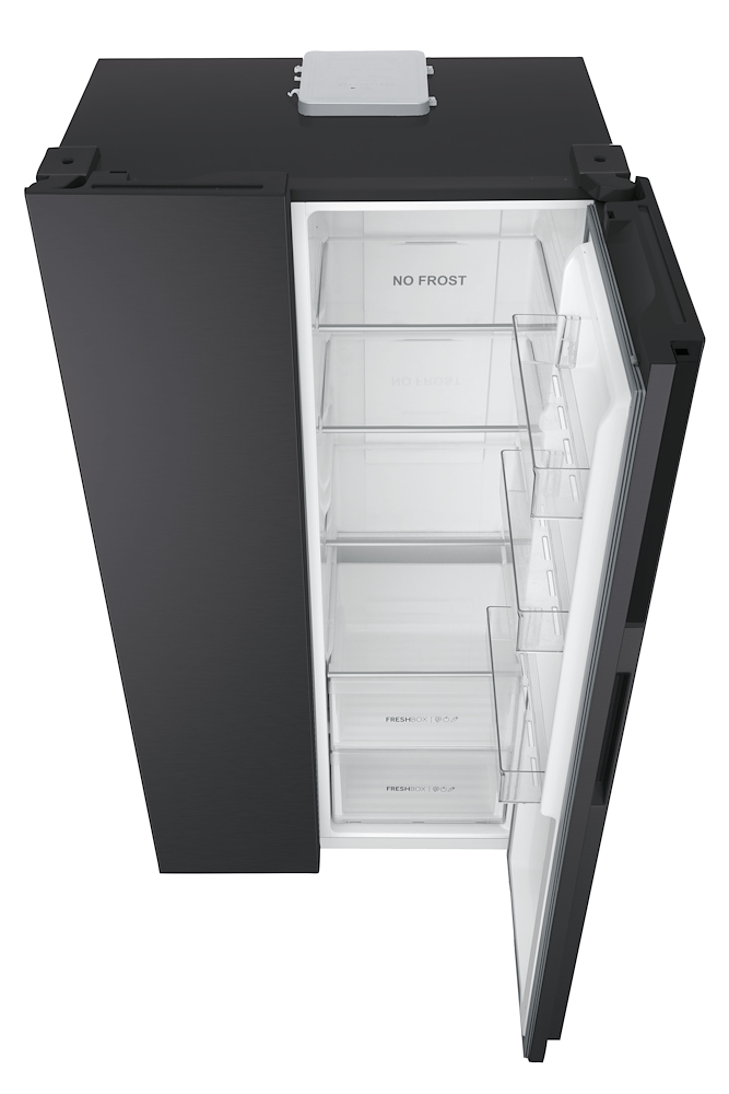 HAIER HSR3918ENPB - Side-By-Side Kühlschrank Schwarz 528L