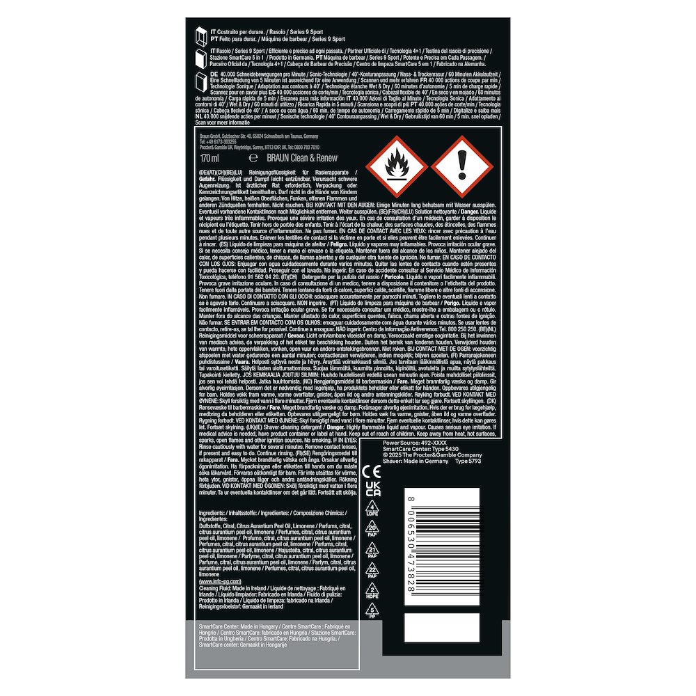 BRAUN 83920514 - Elektrorasierer mit Reinigungsstation