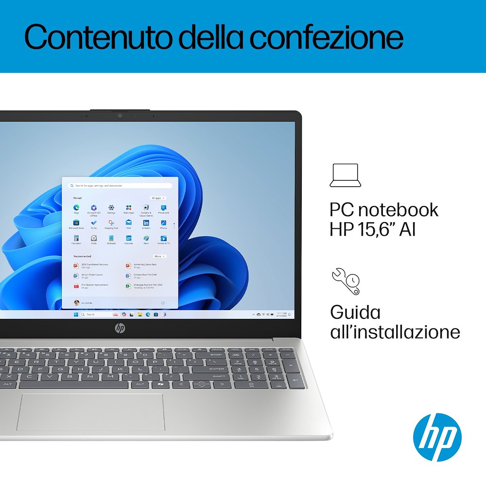 HP D8SS0EA - Laptop AI 15.6" FHD 8GB SSD