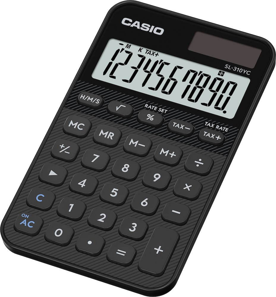 CASIO SL310YCBKWEP - Elegante Taschenrechner 10 Ziffern