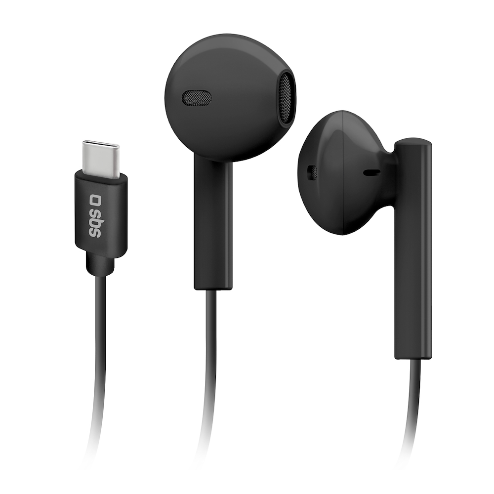 SBS TEEARTYCAPK - Semi In-Ear USB-C Kopfhörer Schwarz