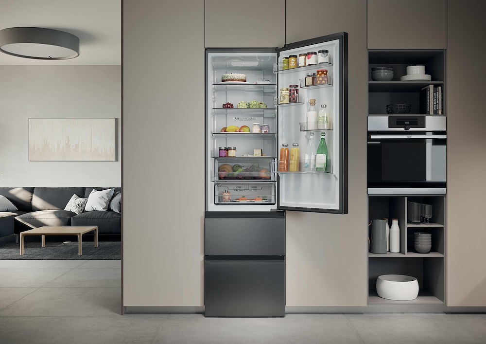 HAIER HTR3620CNMG - Kombi Kühlschrank Silber 414L