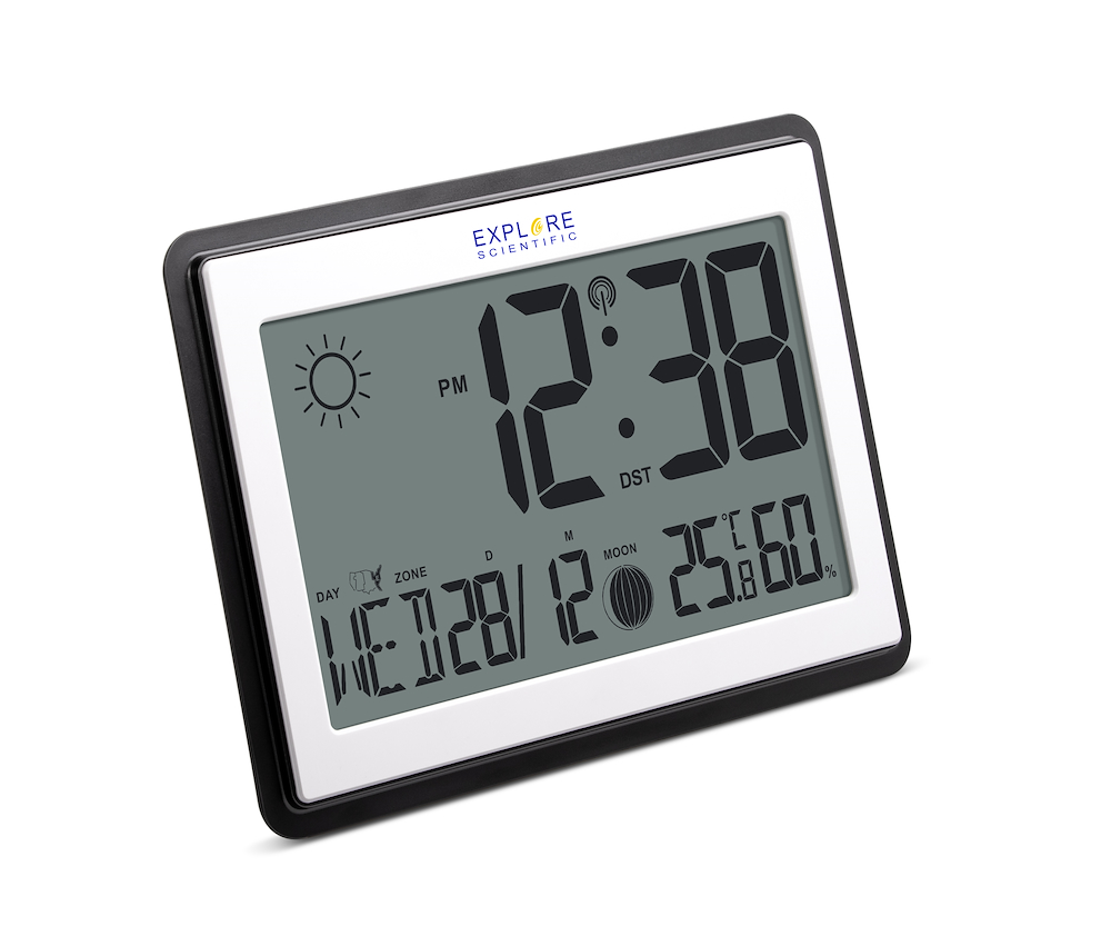 EXPLORE SCIENTIFIC RDC8002CM3000 - EXPLORE Wissenschaft Funkuhr mit Mondphasen