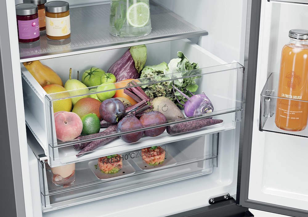 HAIER HTR3620CNMG - Kombi Kühlschrank Silber 414L