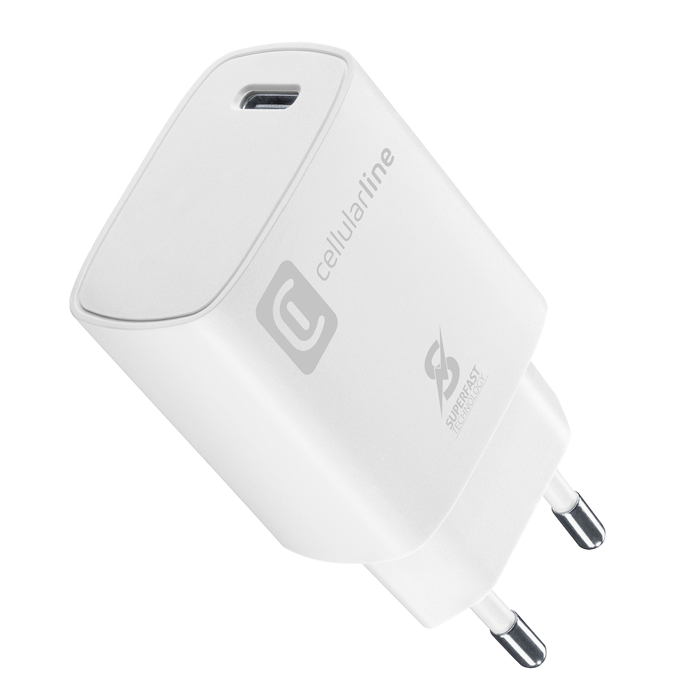 CELLULAR LINE ACHSMUSBCPD25WSMLW - Schnellladegerät USB-C 25W Super