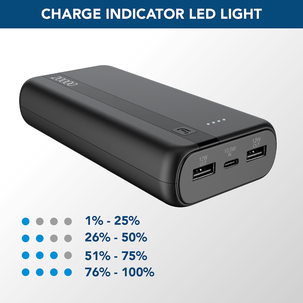 CELLULAR LINE PBENTRY20000K - Power Bank 20000mAh mit USB-C