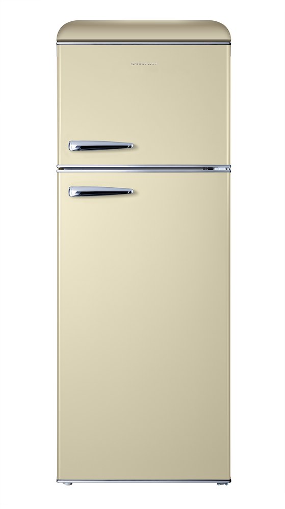SMARTWAY WGDP215NSCE0 - Doppelter Retro Kühlschrank Creme
