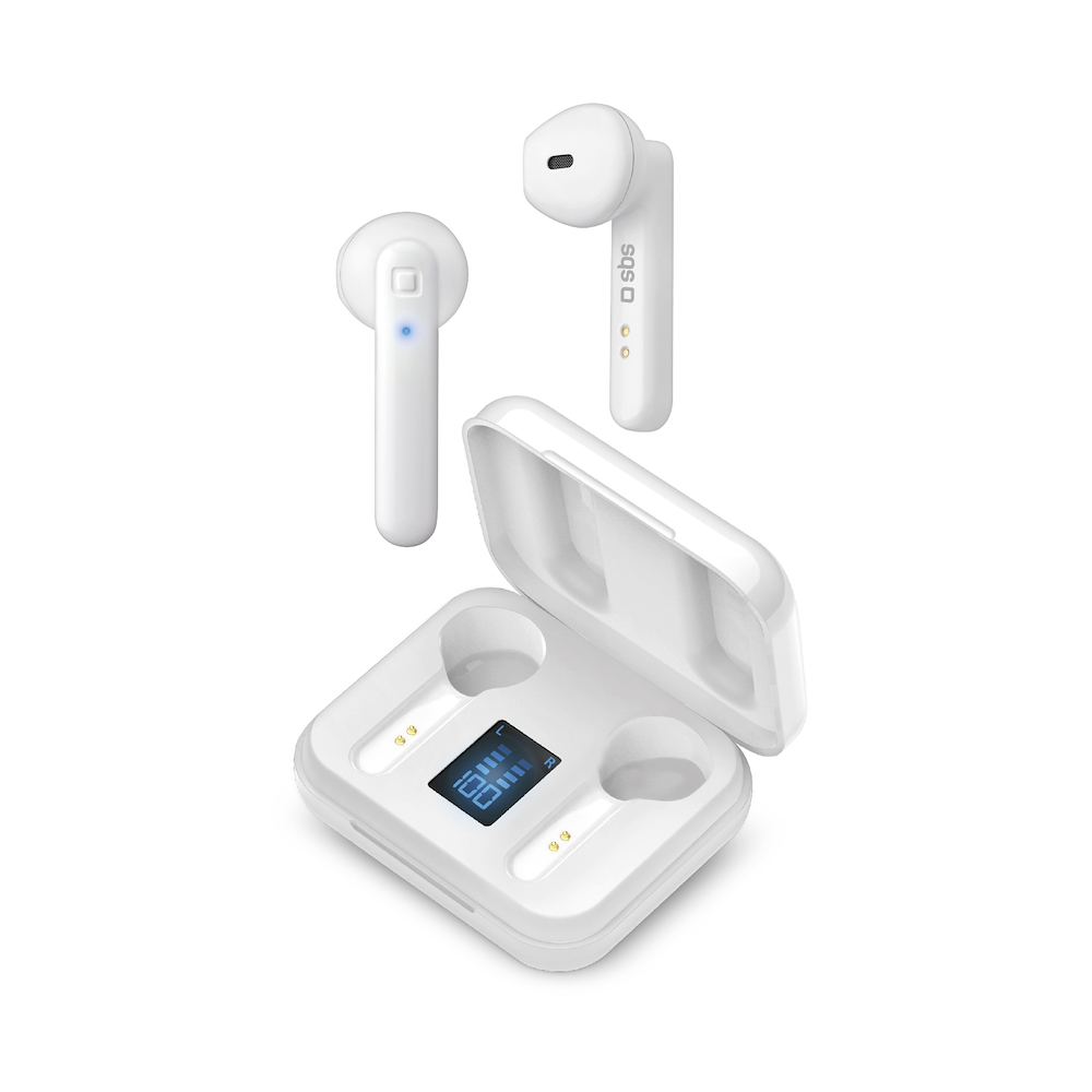 SBS TEEARLCDTWSBTW - Twin Hop LCD Kabellose In-Ear-Kopfhörer Weiß