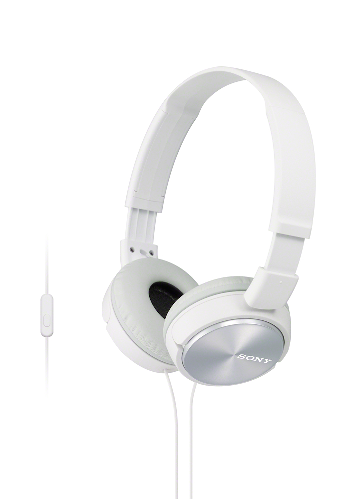 SONY MDRZX310APW - Sony MDR-ZX310AP On-Ear-Kopfhörer mit Mikrofon, Weiß