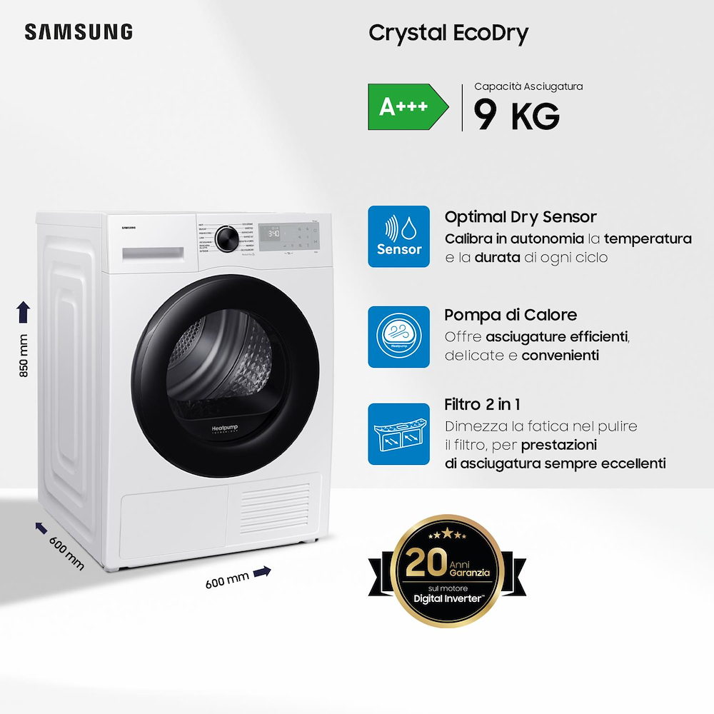 SAMSUNG DV90DG52A0AHET - Samsung Trockner 9 kg Klasse C