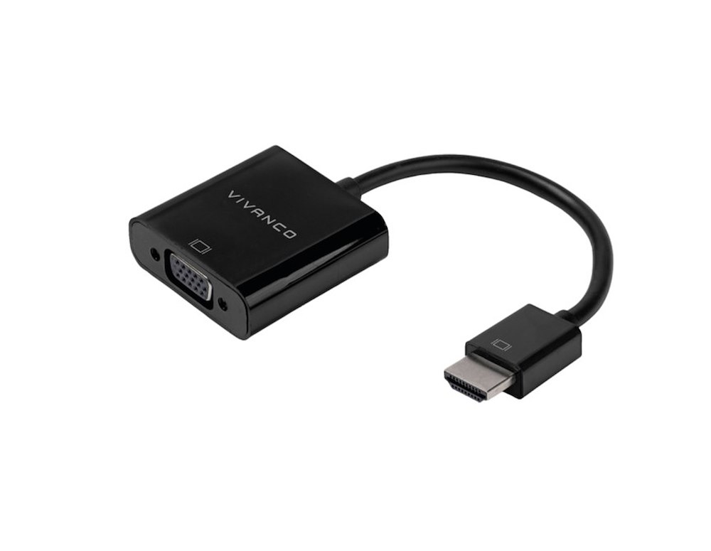 VIVANCO VVITADHDMIVGAMF - HDMI zu VGA Adapter Schwarz