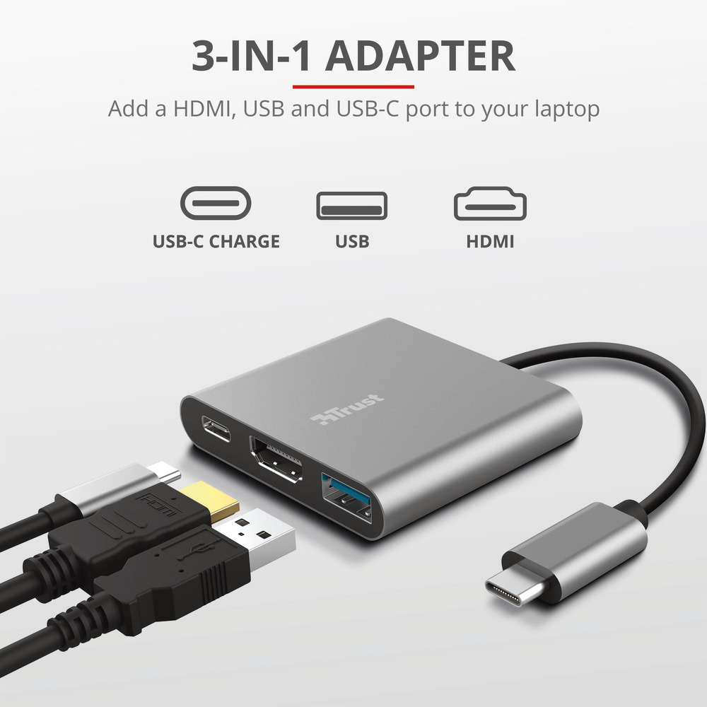 TRUST 23772 - Trust Dalyx 3-in-1 USB-C Adapter