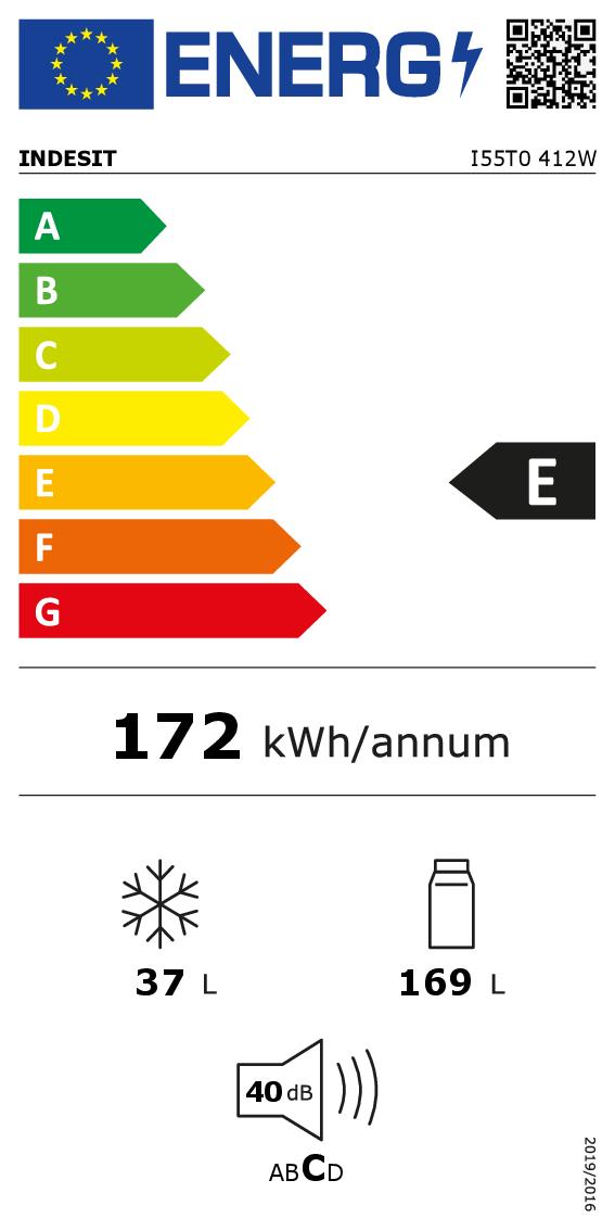 INDESIT I55T0412W - I55T0 412W Kühlschrank 206LT Weiß