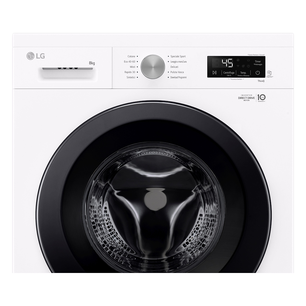 LG F4NX1008NWK - Smart Waschmaschine 8 kg A Klasse Wi-Fi