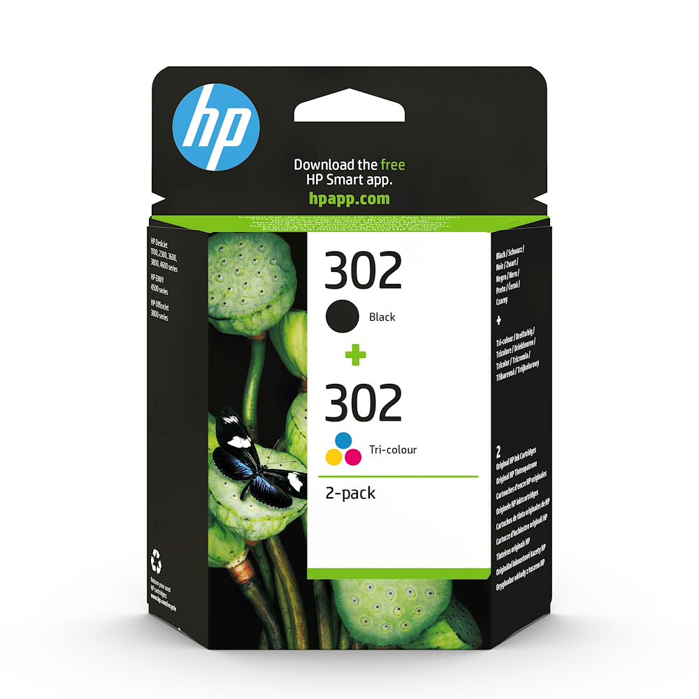 HP 302BKCL - 302 Kombi-Pack Tinte schwarz/kolor