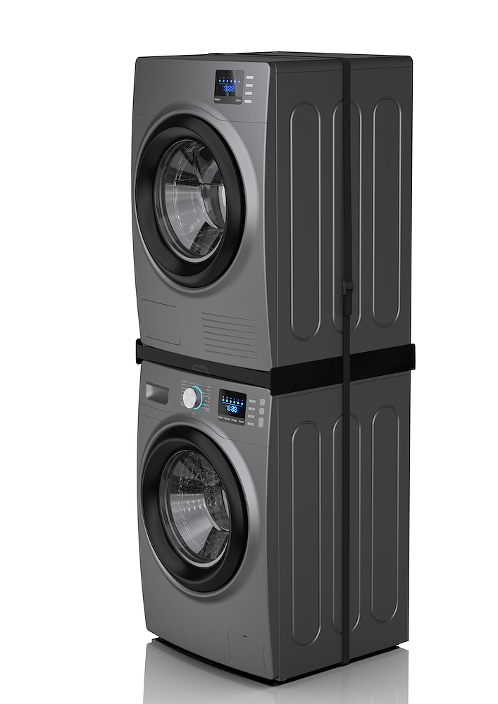 MELICONI 656138 - 656138 0718626 Verbindungs-Kit für Waschmaschine und Trockner – Schwarz