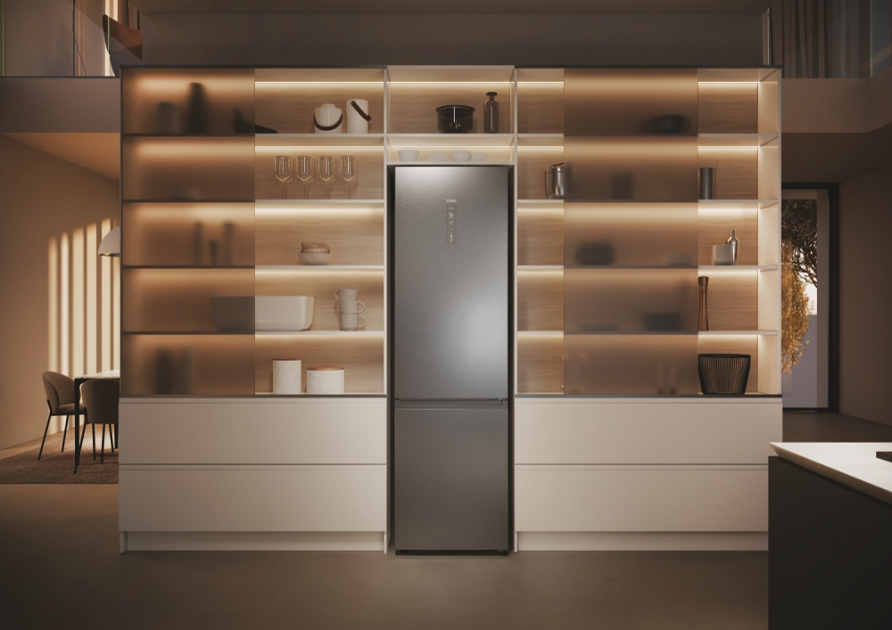 HAIER HDPW5620ANPK - Combi Kühlschrank 409 Lt Edelstahl