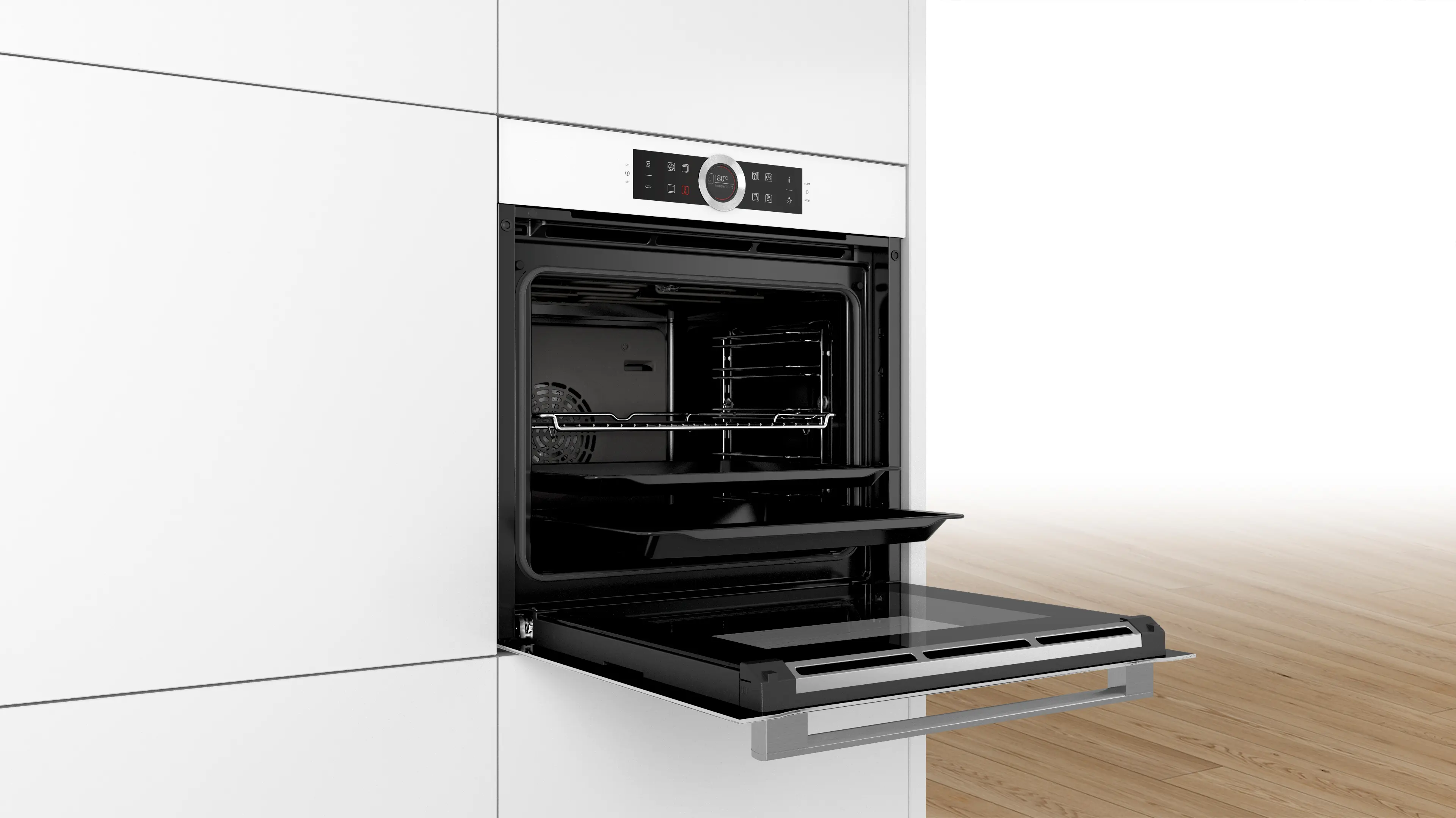 BOSCH HBG635BW1 - Serie 8 Einbau-Backofen weiß