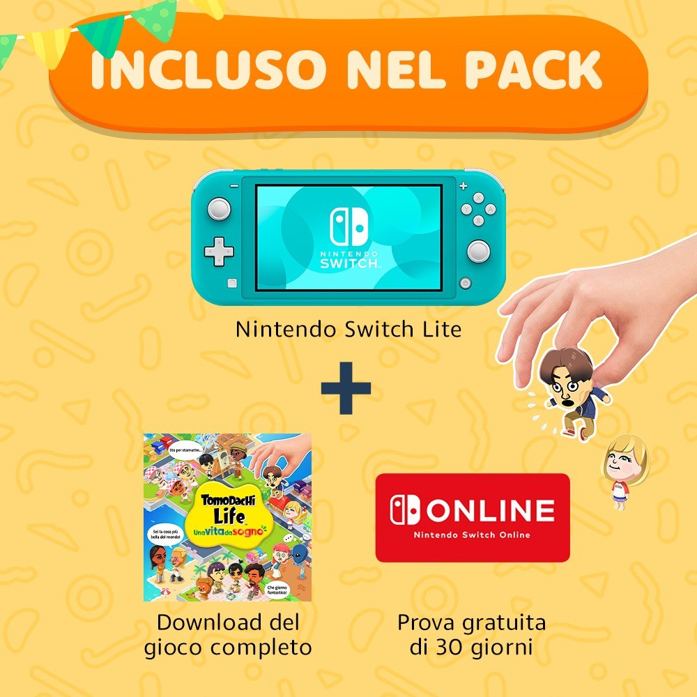 NINTENDO 10020218 - Switch Lite + Tomodachi Life Konsole