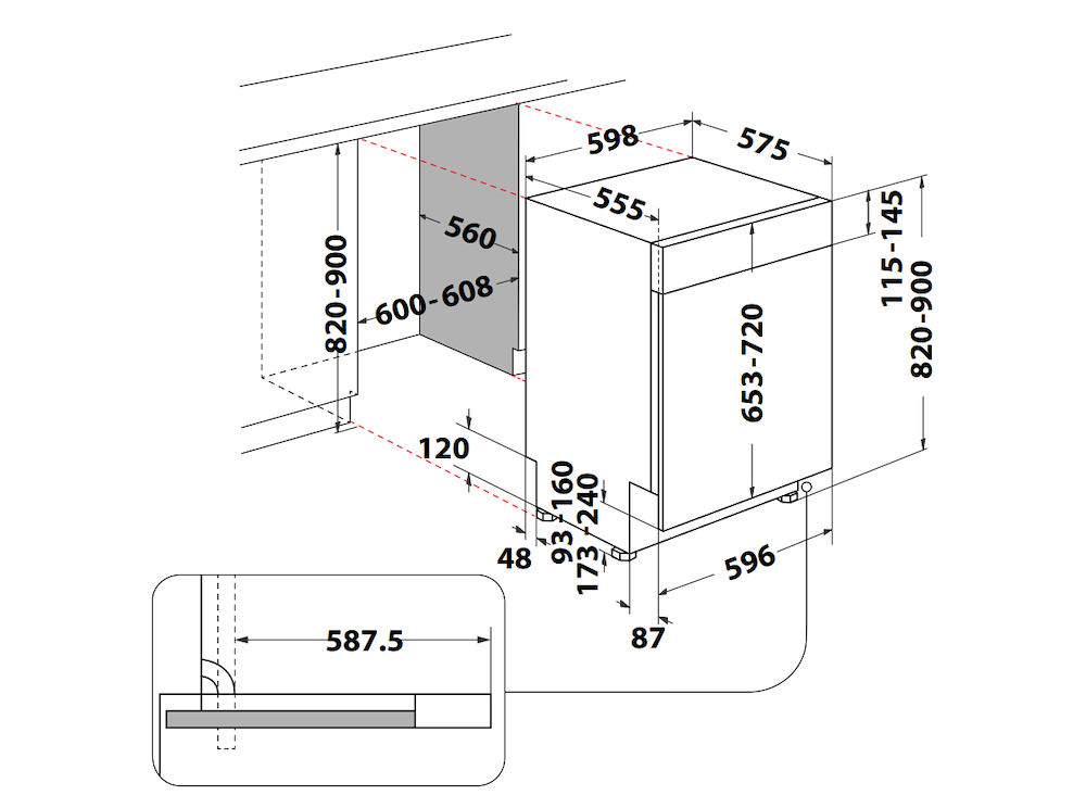 INDESIT I3BL634B - Indesit Geschirrspüler 14 Maßgedecke Schwarz