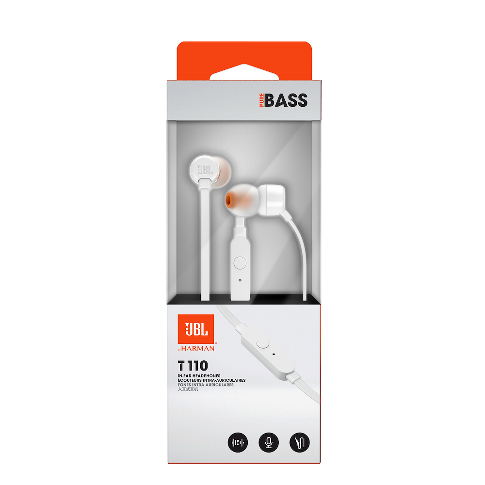 JBL JBLT110WHT - T110 In-ear Kopfhörer Weiß