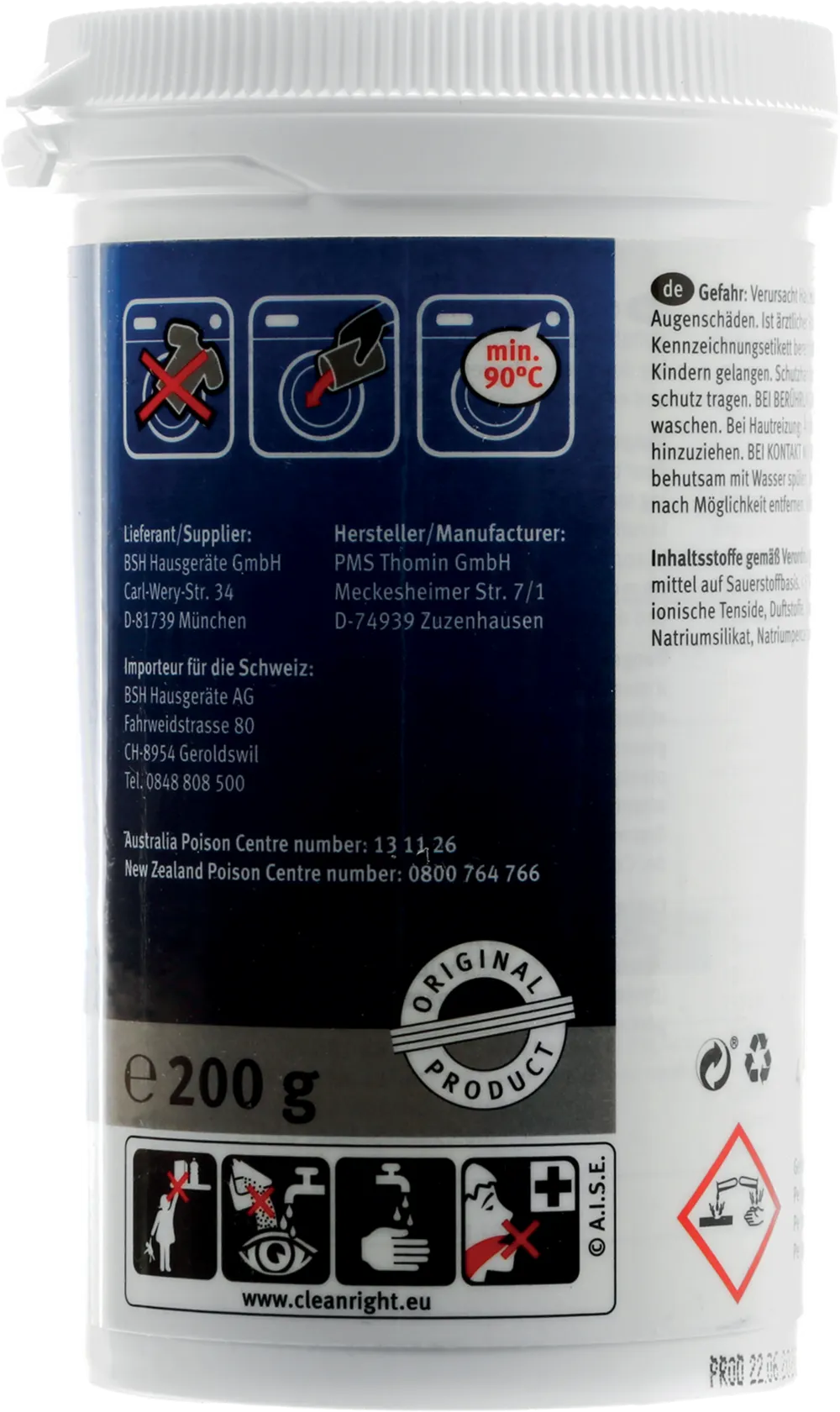 BOSCH 00311925 - Bosch Waschmaschinenreiniger