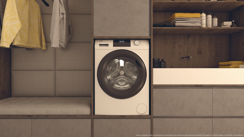 HAIER HW80BP14929AS - Waschmaschine 8 kg 1400 U/min Weiß