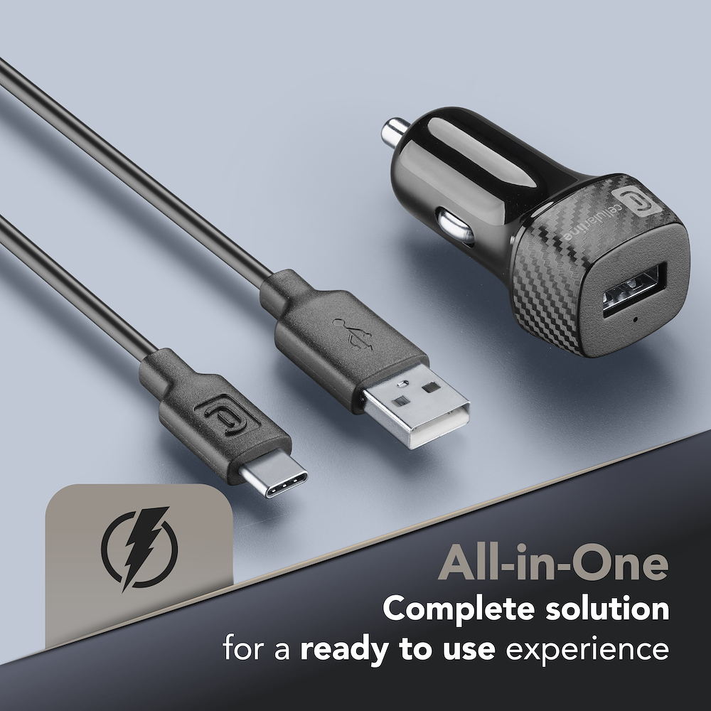 CELLULAR LINE CBRKIT18WTYCK - Auto Ladegerät 18W mit USB-C