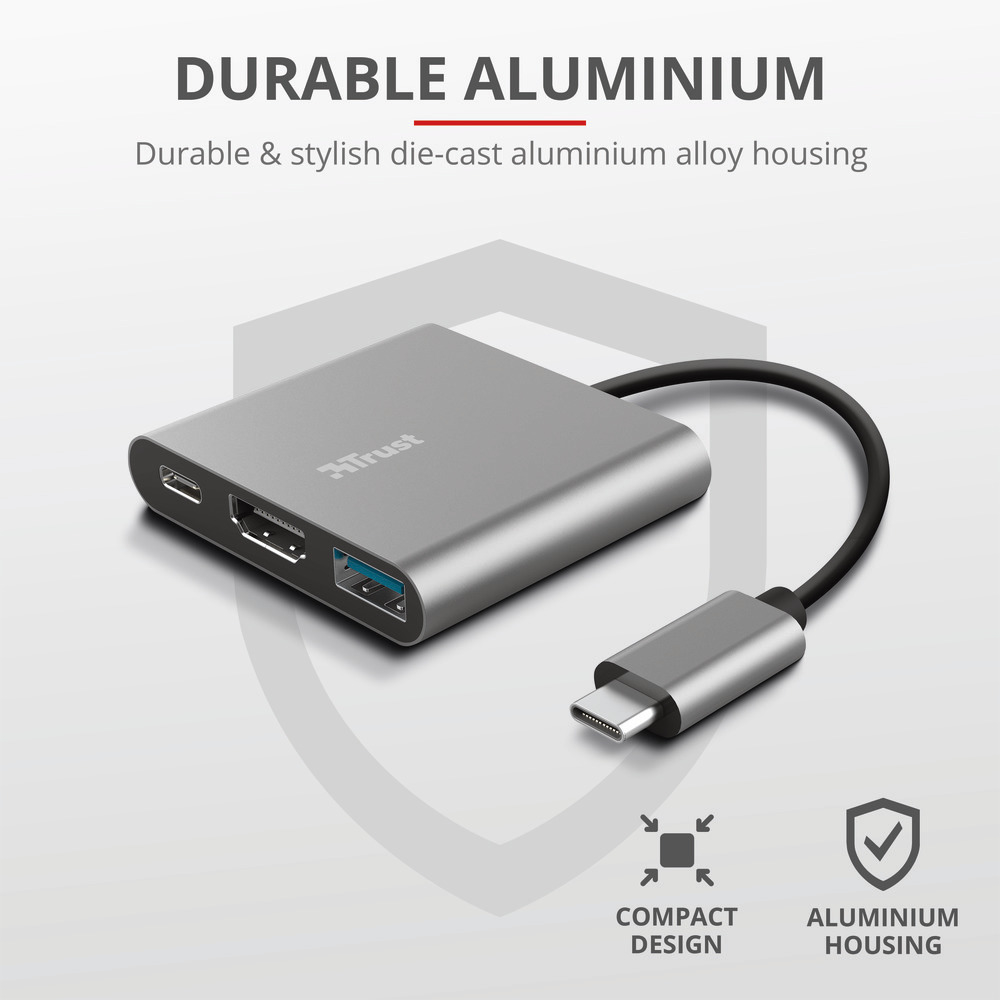 TRUST 23772 - Trust Dalyx 3-in-1 USB-C Adapter
