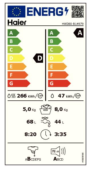 HAIER HWD80B14979 - Wasch-Trockner HWD80-B14979 von