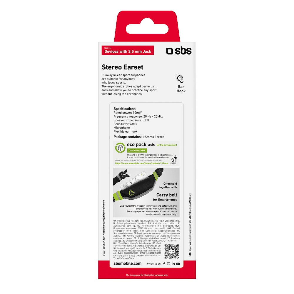 SBS TESPORTINEARK - Runway Sport In-Ear Kopfhörer