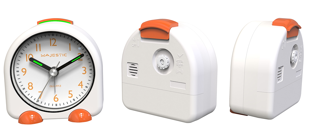 MAJESTIC CL74 - Analoge Tischuhr mit Wecker