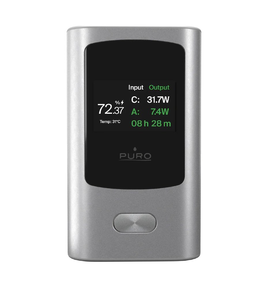 PURO PUFCBB100P10DKGR - 10000mAh Powerbank USB-C 45W