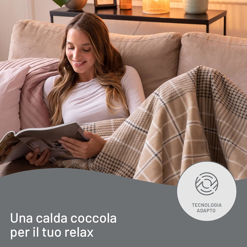 IMETEC 16936 - Wärmendes Plaid 180x140 cm mit 6 Temperaturen