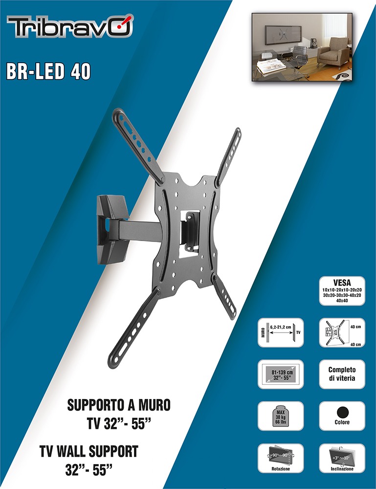 BRAVO 92402642 - TV-Halterung 32" bis 55"