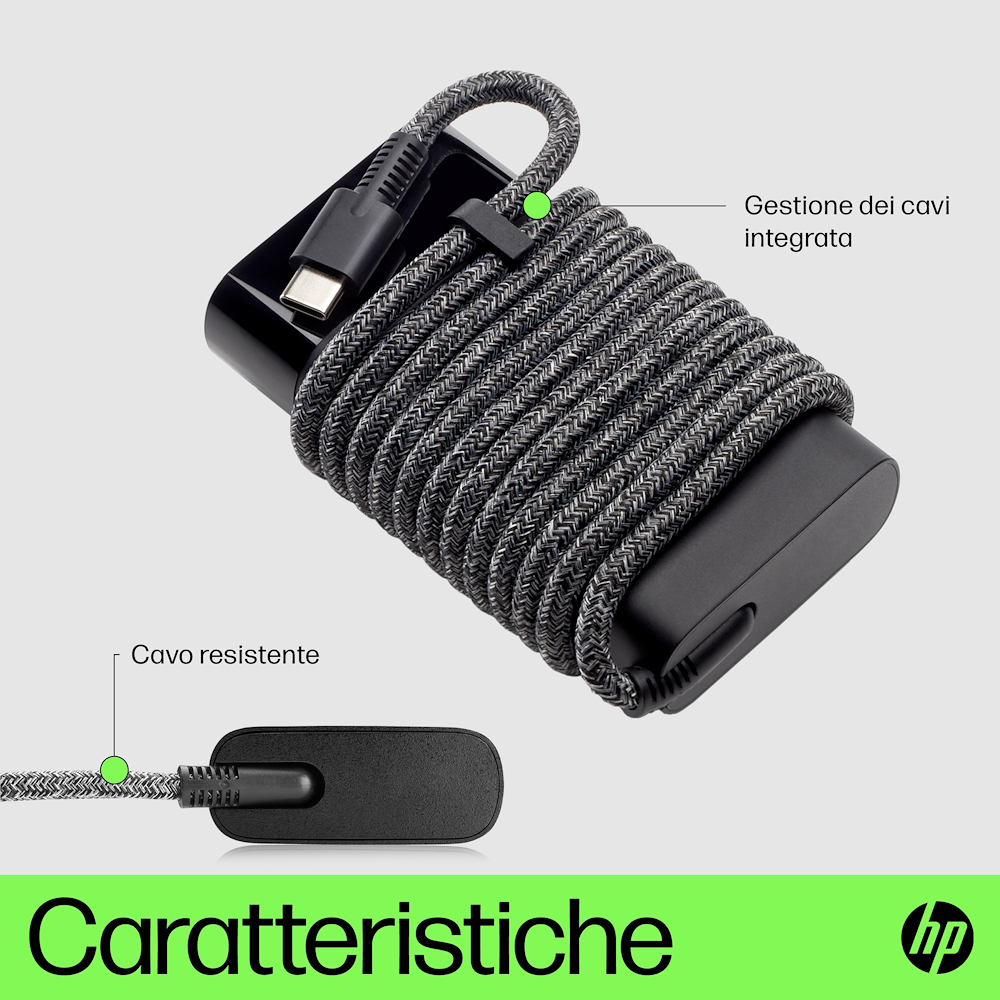 HP 671R2AA - Kompakter USB-C Netzadapter 65W