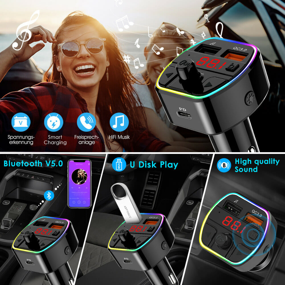 MAXTRACK MT 2 FM Bluetooth KFZ-Freisprechanlage 