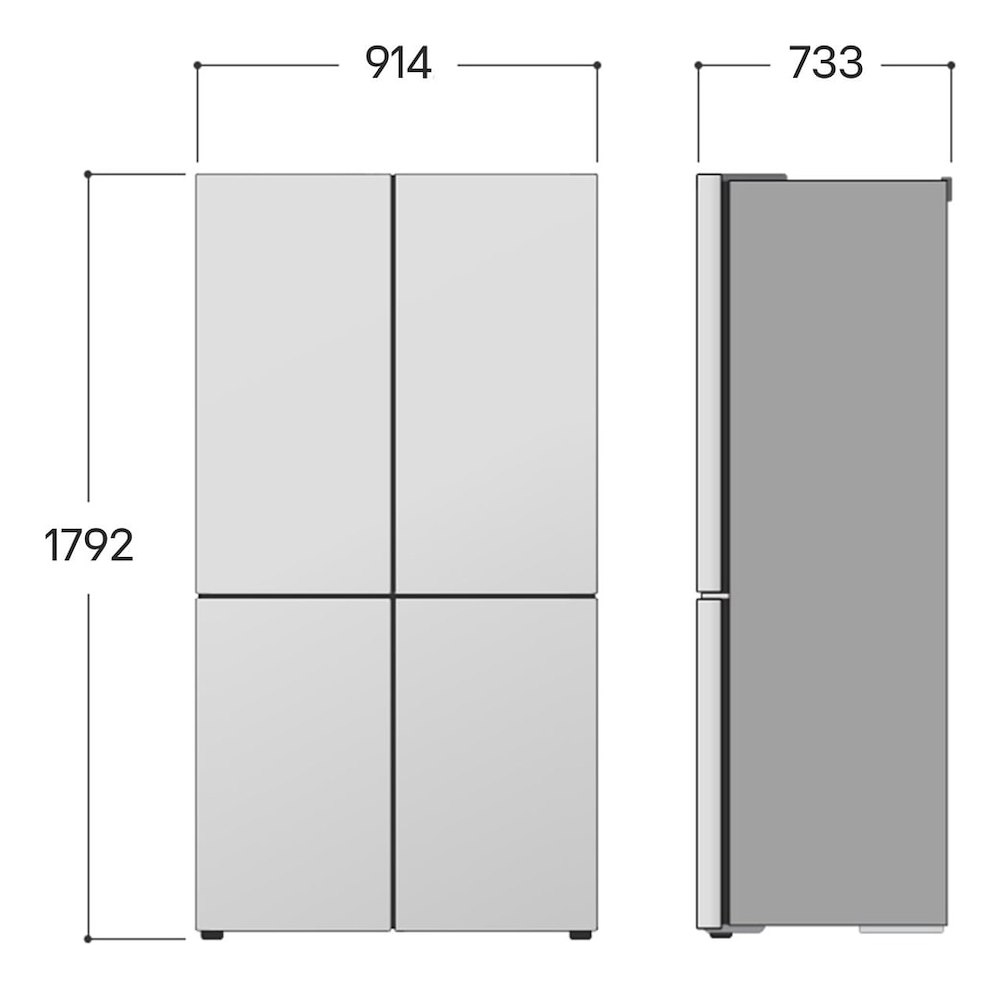 LG GMK961PY5E - InstaView Multi-Door Kühlschrank 646L