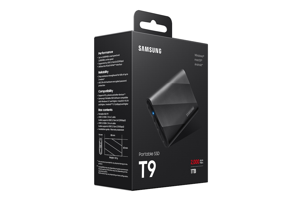 SAMSUNG MUPG1T0BEU - Portable SSD T9 USB 3.2 1TB