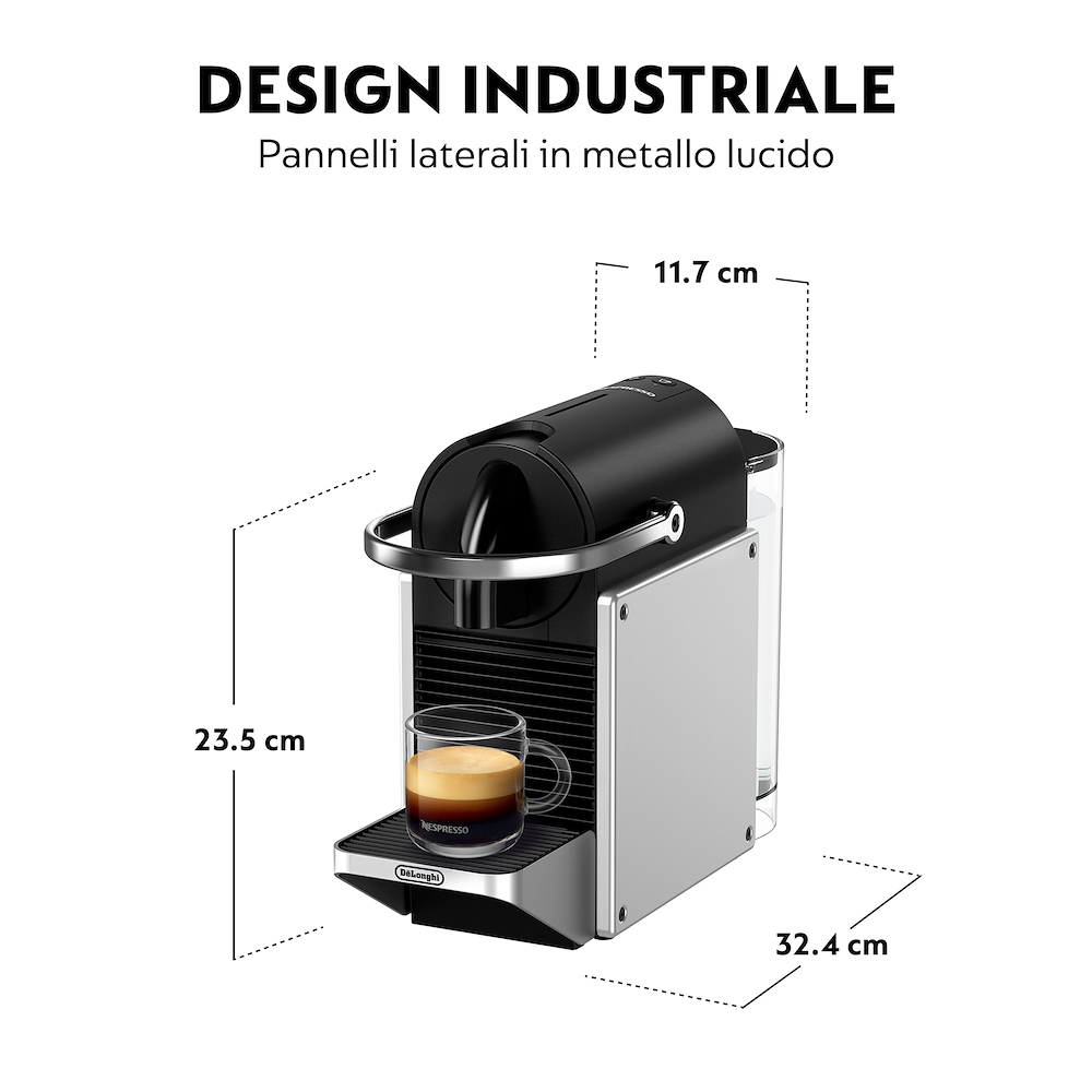 DE LONGHI EN127S - De'Longhi Nespresso Pixie EN127.S Kapselmaschine