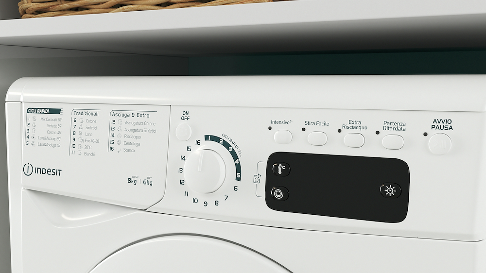 INDESIT EWDE861483WITN - Indesit Wasch-Trockner Frontlader 8 kg