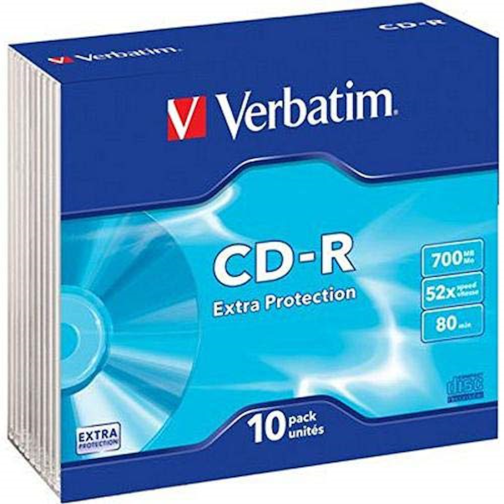 VERBATIM 43415 - 43415 0052499 CD-R 700MB 52X SLIM CASE 10PZ
