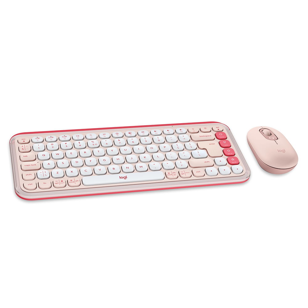 LOGITECH 920013117 - Wireless Tastatur und Maus Combo Rosa