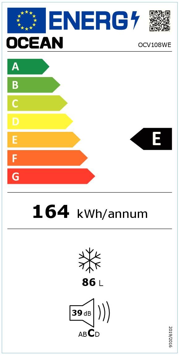 OCEAN OCV108WE - Vertikaler Congelator 93L
