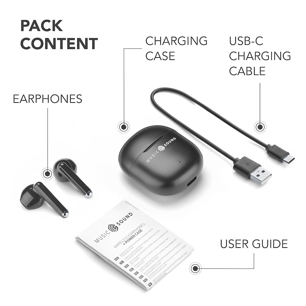 CELLULAR LINE BTMSTWSBREEZEK - Bluetooth Kopfhörer TWS Breeze